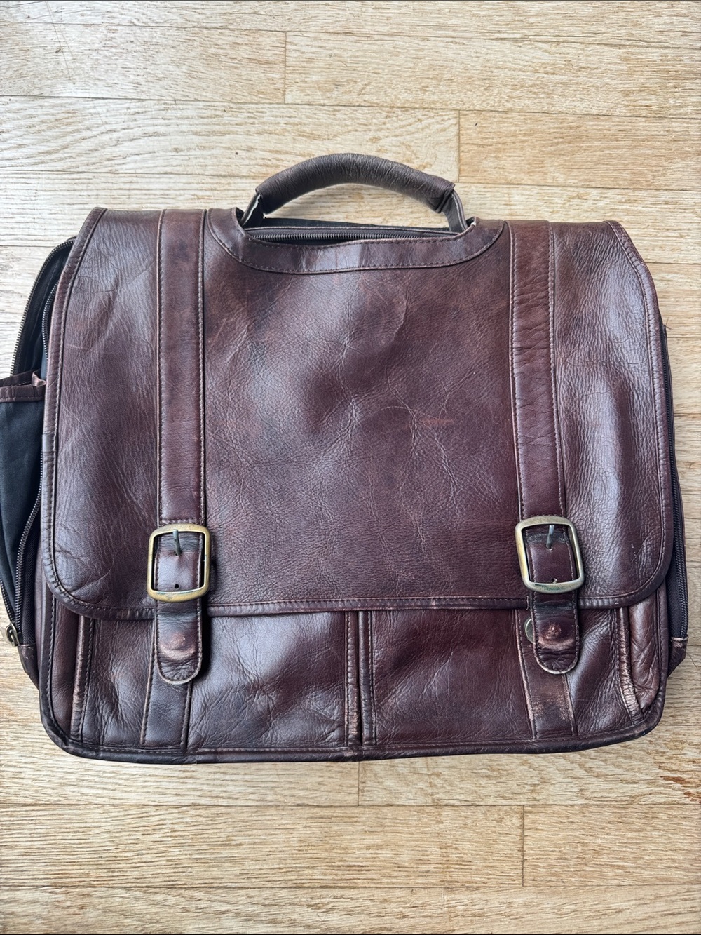 Classic Brown Leather Messenger Bag for Men